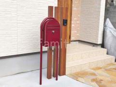 木製調デザインアルミ角柱門柱 プランパーツ 郵便受けポスト セキスイデザインワークス ボビ
